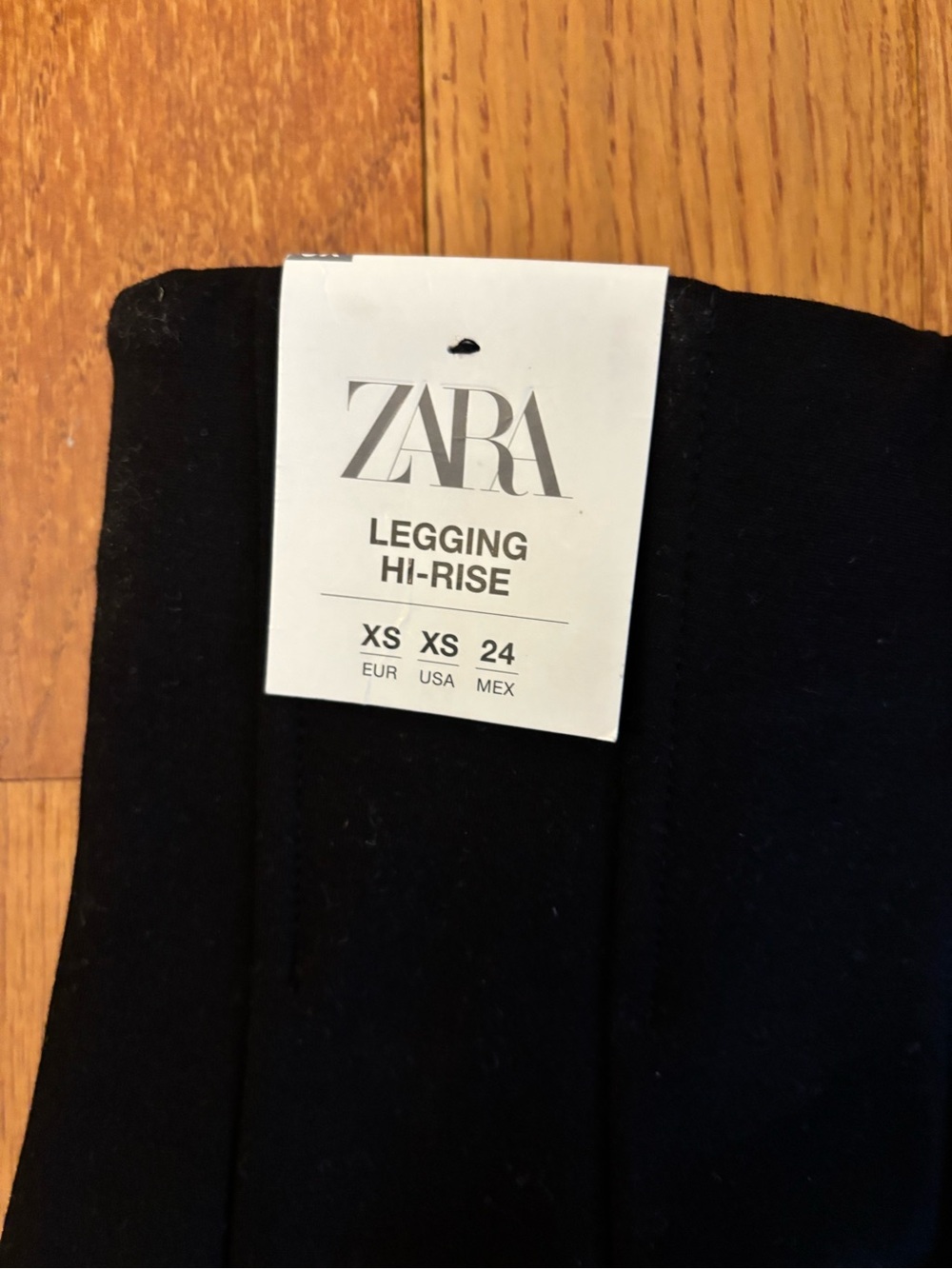 Zara Black Ponte High-Waist Tapered Leggings - Picture 6 of 6